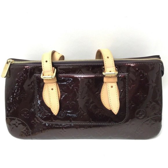 Authentic LOUIS VUITTON Monogram Vernis Tote Rosewood Avenue Shoulder Bag - Picture 3 of 9